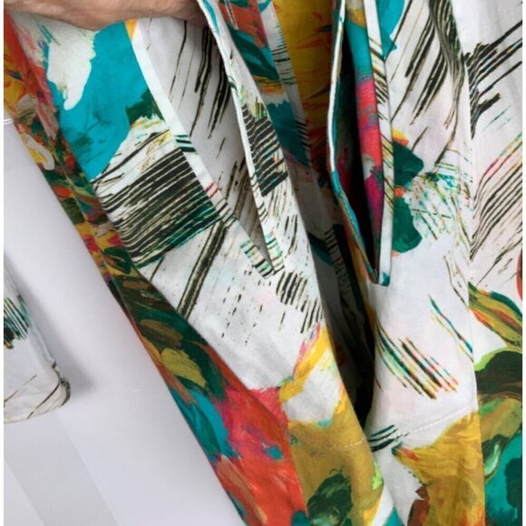 Lafayette148  women's oversized shirt Medium multi 42 Chest 48 Hip. Never worn - Picture 12 of 13